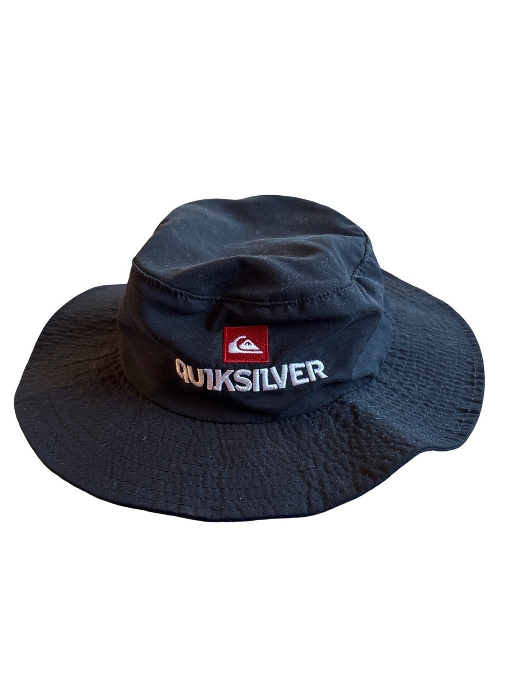 Quiksilver Kids Black Bucket Hat Red Patch 4-6 Years